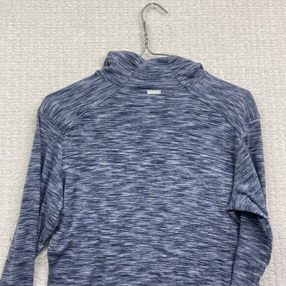 Columbia Quarter zip Pullover Heather blue Women's L Workout mid layer Outdoor - Picture 10 of 11